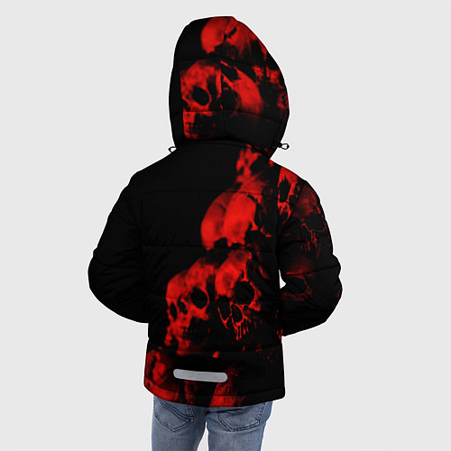 Зимняя куртка для мальчика Черепа свалка / 3D-Черный – фото 4
