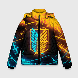 Зимняя куртка для мальчика Атака Титанов: Подсветка Неона