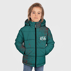 Куртка зимняя для мальчика Игра в кальмара: Персонаж 456, цвет: 3D-черный — фото 2