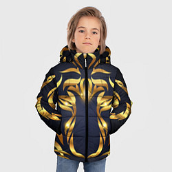 Куртка зимняя для мальчика Золотой символ года Тигр, цвет: 3D-красный — фото 2