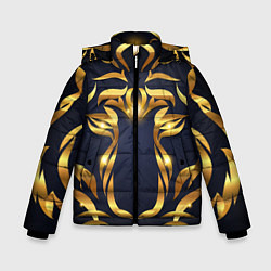 Куртка зимняя для мальчика Золотой символ года Тигр, цвет: 3D-черный