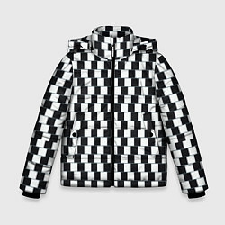 Зимняя куртка для мальчика Шахматная Иллюзия Искажения