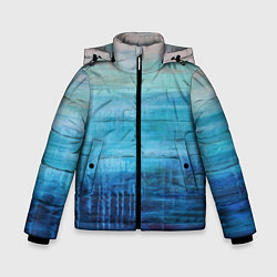 Куртка зимняя для мальчика Небесные потеки, цвет: 3D-черный