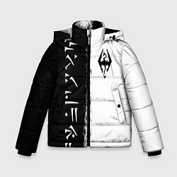Куртка зимняя для мальчика THE ELDER SCROLLS SKYRIM FUS RO DAH ЧЁРНО БЕЛЫЙ, цвет: 3D-черный