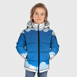 Куртка зимняя для мальчика Полёт в облаках, цвет: 3D-черный — фото 2