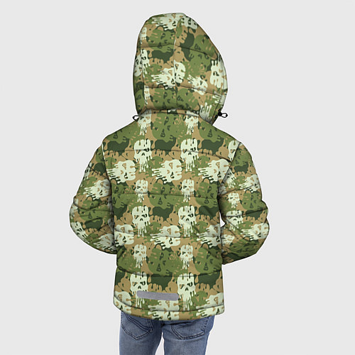 Зимняя куртка для мальчика Силуэты Черепов камуфляж / 3D-Черный – фото 4