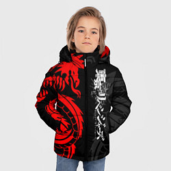 Куртка зимняя для мальчика Токийские Мстители: Красный дракон, цвет: 3D-красный — фото 2