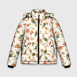Куртка зимняя для мальчика Тёплая осень, цвет: 3D-черный