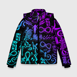 Куртка зимняя для мальчика ТАТУ ТОКЙСКИЕ МСТИТЕЛИ НЕОН, цвет: 3D-светло-серый