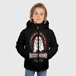 Куртка зимняя для мальчика Бассет Хаунд Basset Hound, цвет: 3D-черный — фото 2