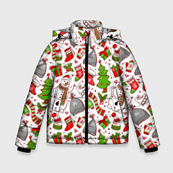 Куртка зимняя для мальчика Новый Год!, цвет: 3D-черный
