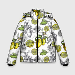 Зимняя куртка для мальчика Лимонный паттерн