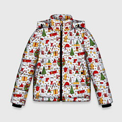 Куртка зимняя для мальчика New Years Mood, цвет: 3D-светло-серый