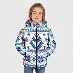 Куртка зимняя для мальчика НОВОГОДНИЙ УЗОР, ЗИМА БЛИЗКО, цвет: 3D-светло-серый — фото 2