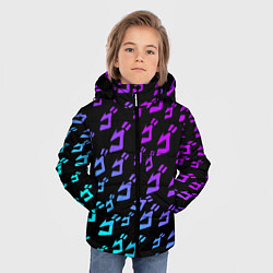 Куртка зимняя для мальчика JOJOS BIZARRE ADVENTURE NEON PATTERN НЕОН УЗОР, цвет: 3D-светло-серый — фото 2