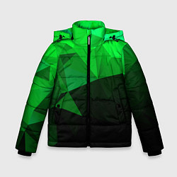 Зимняя куртка для мальчика Изумрудный Зеленый Геометрия