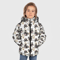 Куртка зимняя для мальчика Собака Мопс Pug, цвет: 3D-светло-серый — фото 2
