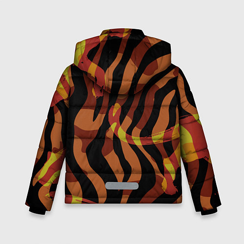 Зимняя куртка для мальчика Крутой тигр в очках ретро / 3D-Светло-серый – фото 2