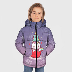 Куртка зимняя для мальчика Happy New Year 2022 Сat 1, цвет: 3D-светло-серый — фото 2