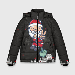 Куртка зимняя для мальчика Плохой Санта 2022 Bad Santa, цвет: 3D-красный