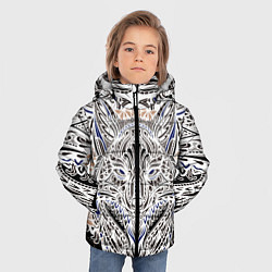 Куртка зимняя для мальчика БЕЛАЯ ЭТНИЧЕСКА ЛИСА WHITE FOX, цвет: 3D-светло-серый — фото 2