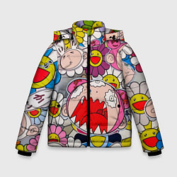 Зимняя куртка для мальчика Takashi Murakami кричащий арт