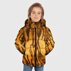 Куртка зимняя для мальчика Шкура тигра 2022, цвет: 3D-черный — фото 2