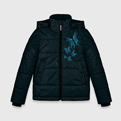 Зимняя куртка для мальчика Стая неоновых бабочек
