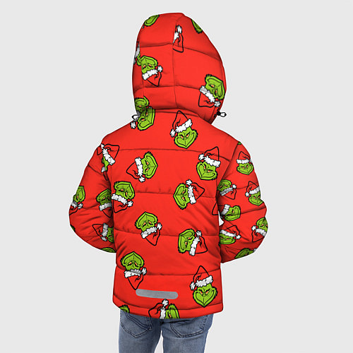 Зимняя куртка для мальчика Гринч Похититель Рождества / 3D-Черный – фото 4