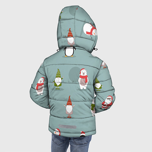 Зимняя куртка для мальчика Новый Гoд / 3D-Черный – фото 4