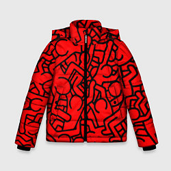 Куртка зимняя для мальчика Челопаззл, цвет: 3D-светло-серый