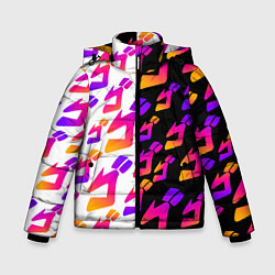 Куртка зимняя для мальчика JOJO BIZARRE ADVENTURE ДЖО ДЖО УЗОР, цвет: 3D-черный