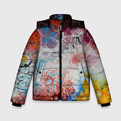 Куртка зимняя для мальчика ЦветоТрэш, цвет: 3D-светло-серый
