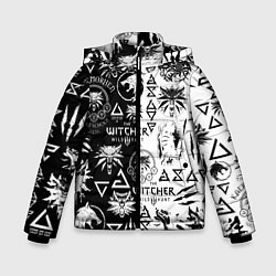 Куртка зимняя для мальчика THE WITCHER LOGOOMBING ВЕДЬМАК ПАТТЕРН, цвет: 3D-черный