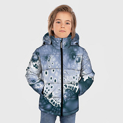 Куртка зимняя для мальчика Коллекция Journey Синий 592-1, цвет: 3D-светло-серый — фото 2