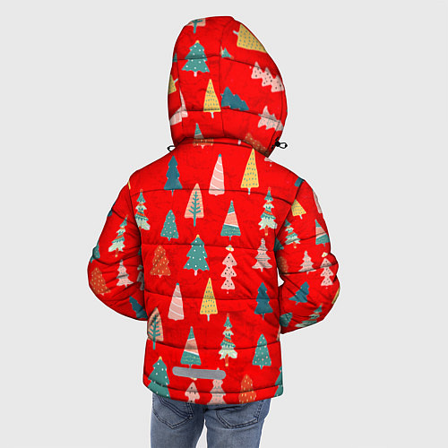 Зимняя куртка для мальчика Новый год / 3D-Черный – фото 4