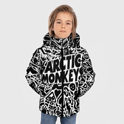 Куртка зимняя для мальчика Arctic monkeys Pattern, цвет: 3D-светло-серый — фото 2