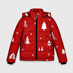 Куртка зимняя для мальчика Новогодняяnew year, цвет: 3D-красный