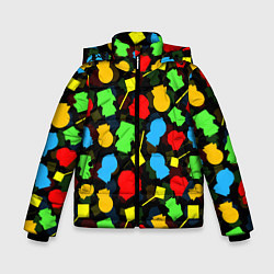 Куртка зимняя для мальчика SOUTH PARK ЮЖНЫЙ ПАРК НОВОГОДНИЙ УЗОР, цвет: 3D-черный