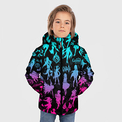Куртка зимняя для мальчика ГЕНШИН ИМПАКТ НЕОН ПЕРСОНАЖИ ИГРЫ GENSHIN IM ACT L, цвет: 3D-черный — фото 2