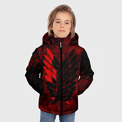 Куртка зимняя для мальчика Атака Титанов Неоновый 2022, цвет: 3D-светло-серый — фото 2