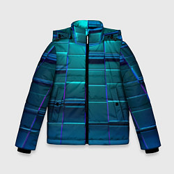 Зимняя куртка для мальчика 3D квадраты неоновые