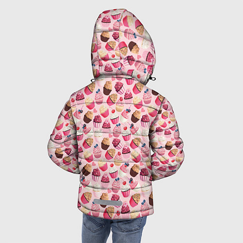 Зимняя куртка для мальчика Пирожные с Ягодами / 3D-Красный – фото 4