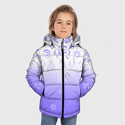 Куртка зимняя для мальчика GENSHIN IMPACT SYMBOL PATTERN SAKURA САКУРА, цвет: 3D-черный — фото 2