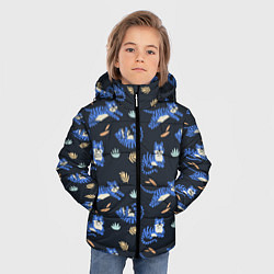Куртка зимняя для мальчика Тигры 2022, цвет: 3D-светло-серый — фото 2