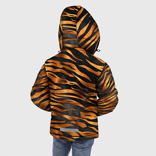 Зимняя куртка для мальчика В шкуре тигра / 3D-Черный – фото 4