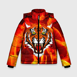 Куртка зимняя для мальчика Fire Tiger Face 2022, цвет: 3D-красный