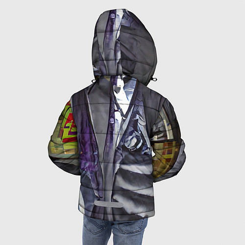 Зимняя куртка для мальчика Ад стиль / 3D-Черный – фото 4
