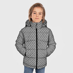 Куртка зимняя для мальчика Коллекция Journey Клетка 2 119-9-7-f1 Дополнение к, цвет: 3D-светло-серый — фото 2