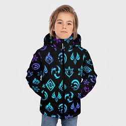 Куртка зимняя для мальчика NEON SYMBOL HERO GENSHIN IMPACT, цвет: 3D-светло-серый — фото 2